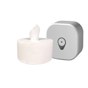 Hârtie igienică personalizată, 600 g, cu tragere centrală, 2 straturi, solubilă în apă, pentru camera de spălat de hotel