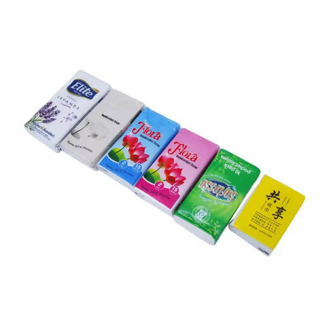 Pachet de buzunar din pastă de lemn virgin ultra moale pentru șervețele faciale Batiste din hârtie absorbantă pentru utilizare în călătorii